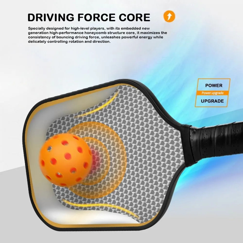 Premier Pro Carbon Fiber Power Pickleball Paddle – T700 Face with Honeycomb Core