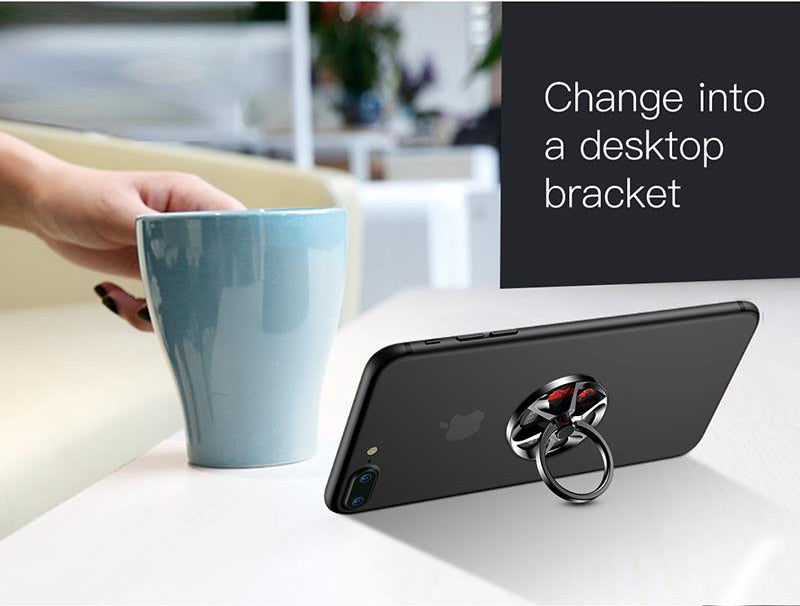 Mobile Phone Ring Gyro Spinner With Ant-fall Bracket