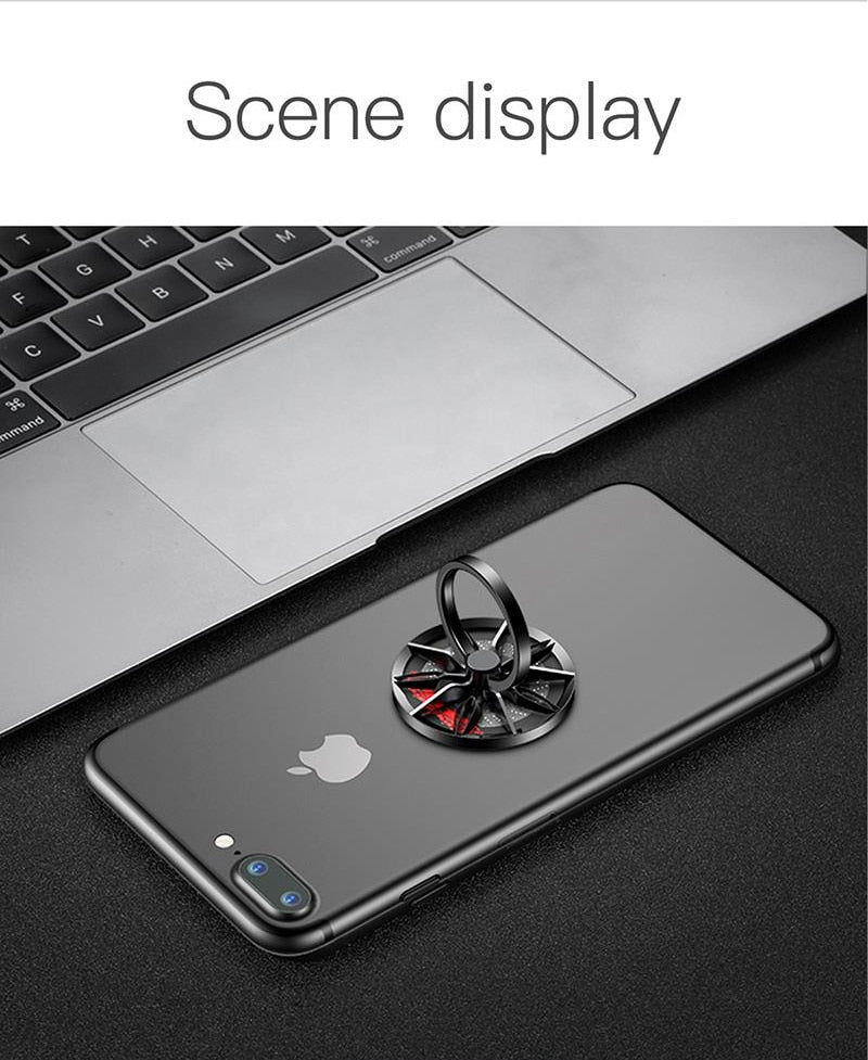 Mobile Phone Ring Gyro Spinner With Ant-fall Bracket