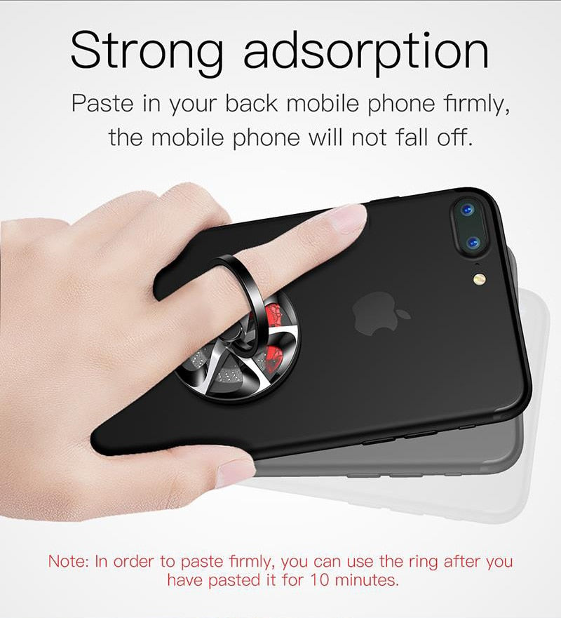 Mobile Phone Ring Gyro Spinner With Ant-fall Bracket