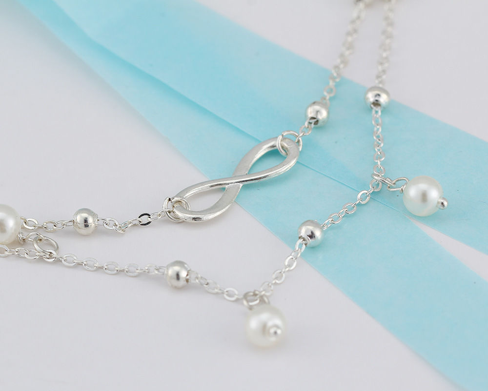 Fashion Women Simple All-Match Infinity Creative Silver Anklet