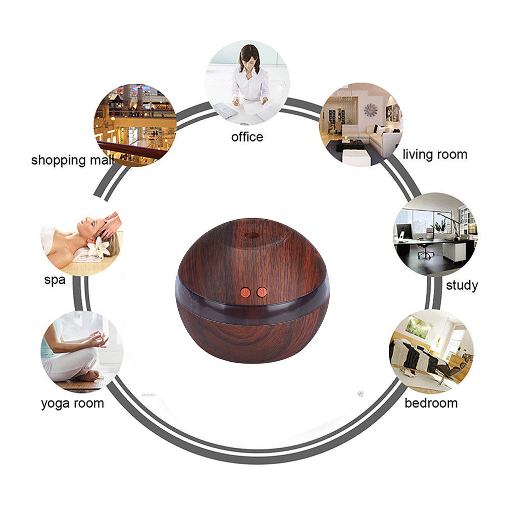 Beautifully Designed Ultrasonic Aroma Therapy Diffuser - Release Negative IONS