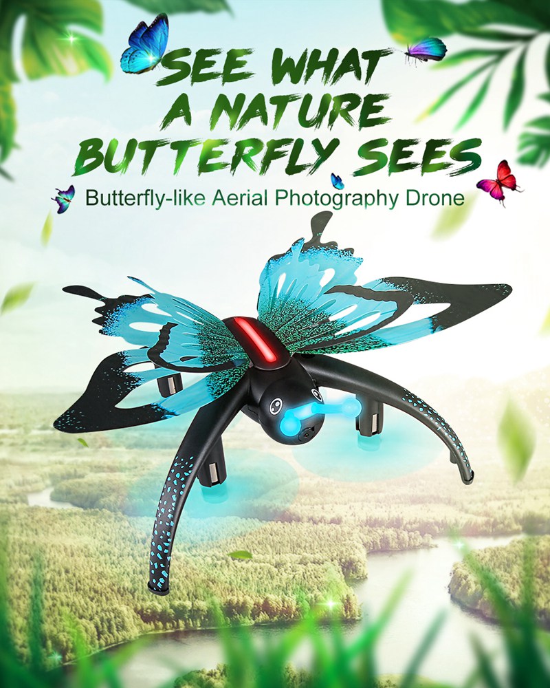 NEWEST INVENTION Voice Control Butterfly-like Drone Quadcopter - with Virtual Reality capabilities. WATCH VIDEO
