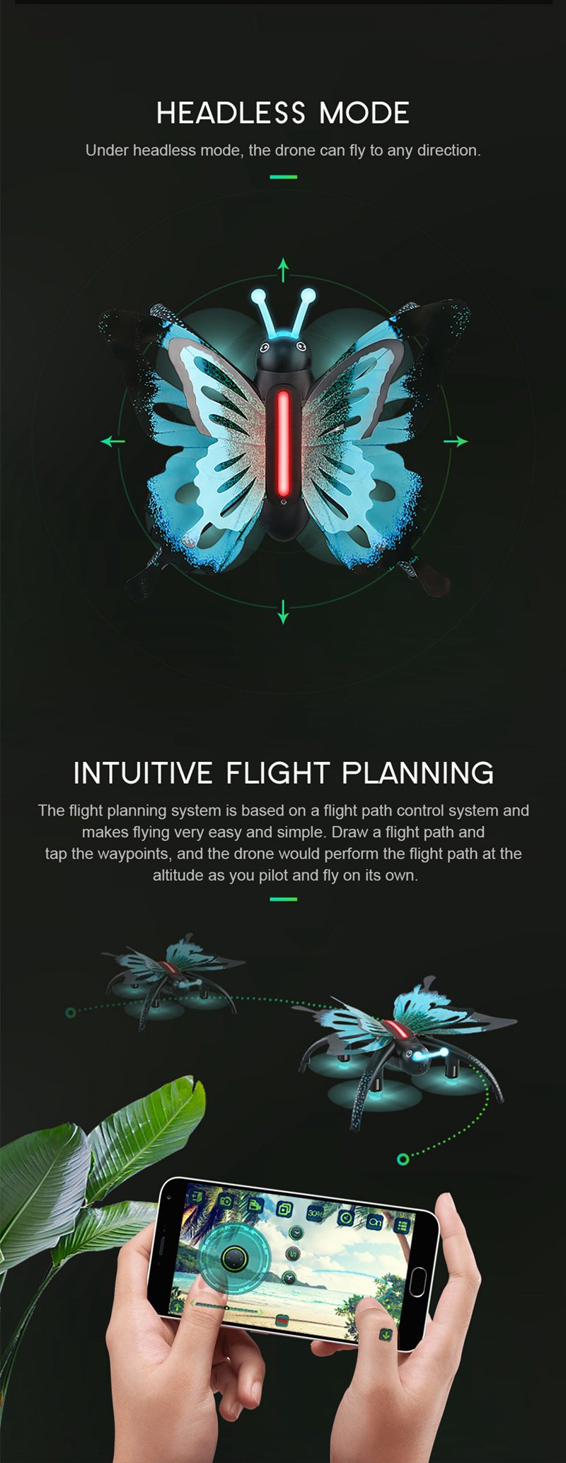 NEWEST INVENTION Voice Control Butterfly-like Drone Quadcopter - with Virtual Reality capabilities. WATCH VIDEO