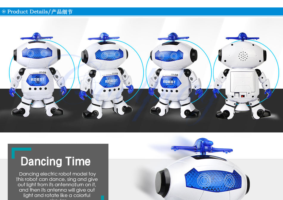 Smart Space Dance Robot With Music and Light Show