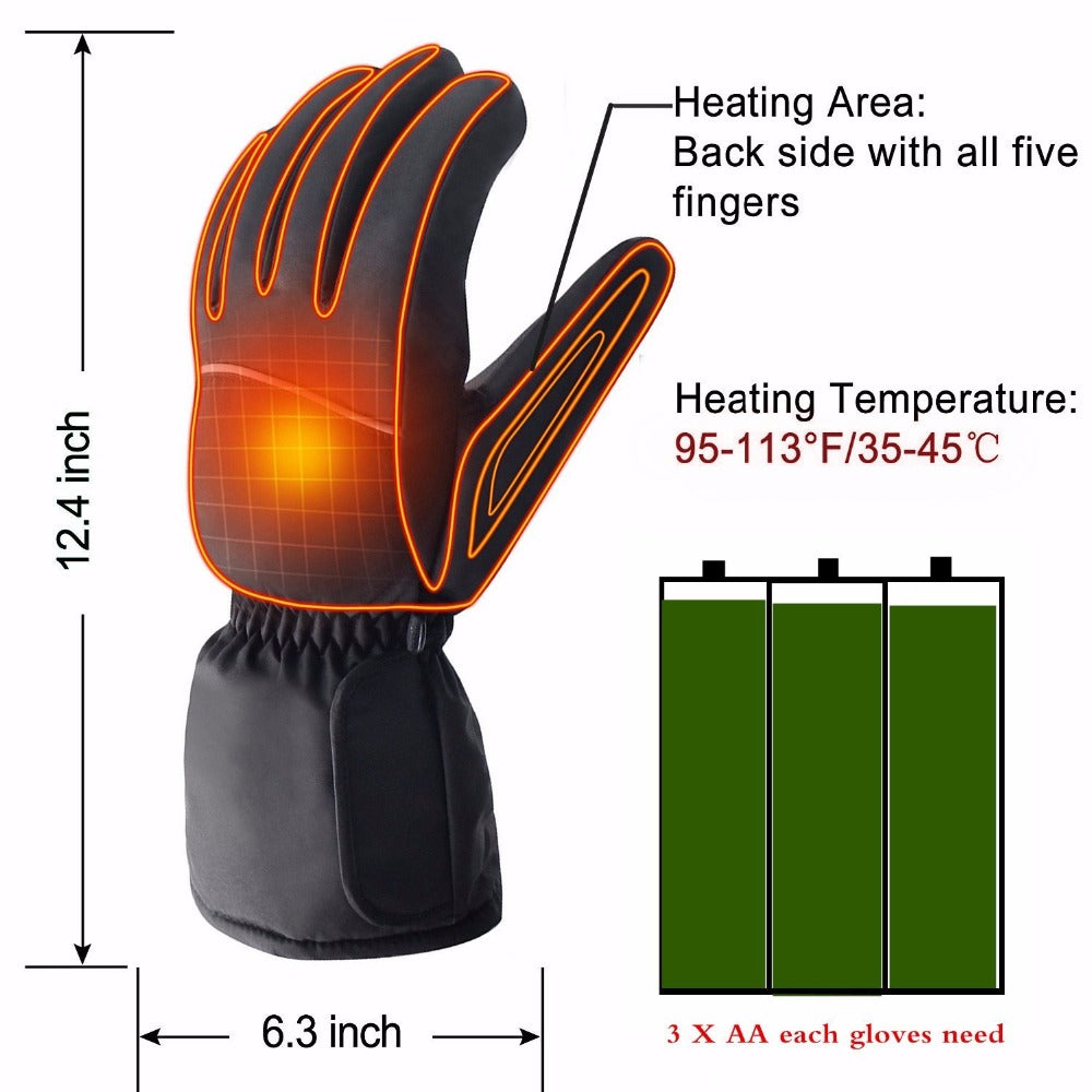 BATTERY HEATED GLOVES - Never Have Cold Hands During Winter