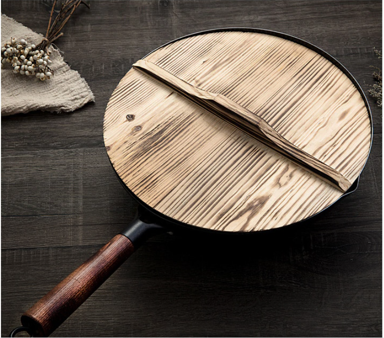 Professional Hand Hammered Chinese Cast Iron Non Stick Wok Carbon Steel Reinforced Pan