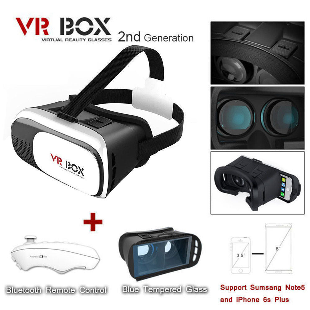 Virtual Reality Headset 3D With Remote for Android IOS iPhone Samsung - WATCH VIDEO