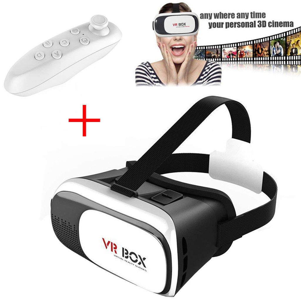 Virtual Reality Headset 3D With Remote for Android IOS iPhone Samsung - WATCH VIDEO