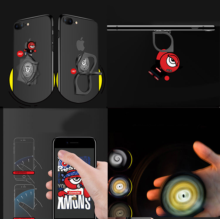Mobile Phone Ring Gyro Spinner With Ant-fall Bracket