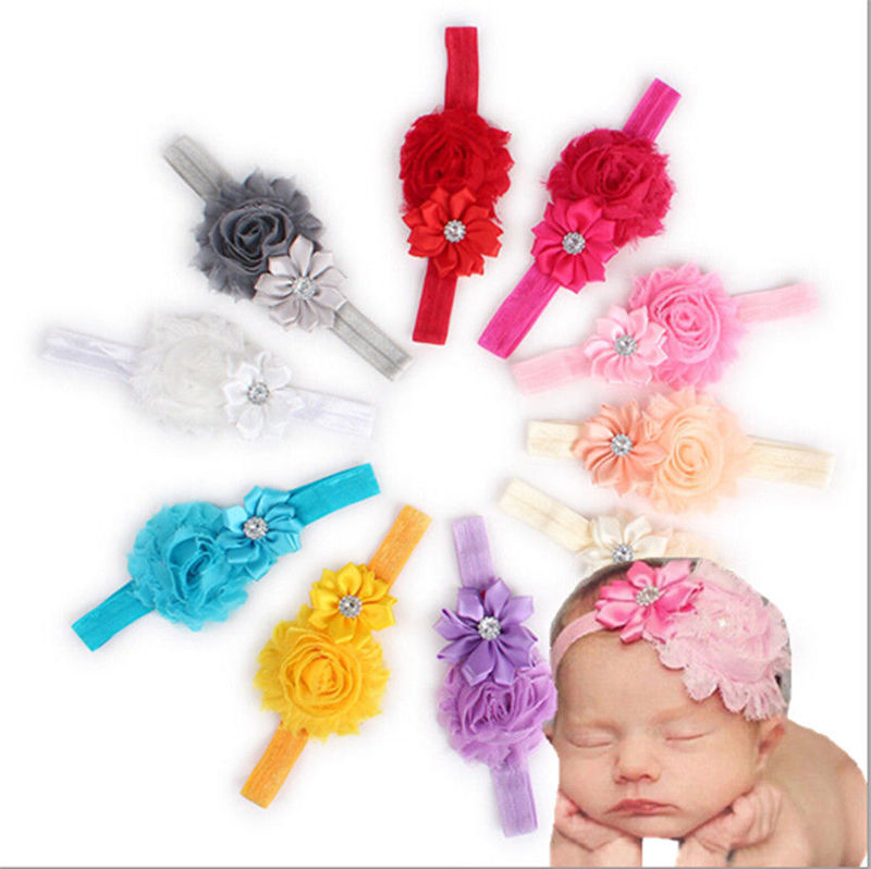 Cute Kids Baby Girl Flower Hair Bow 10pcs