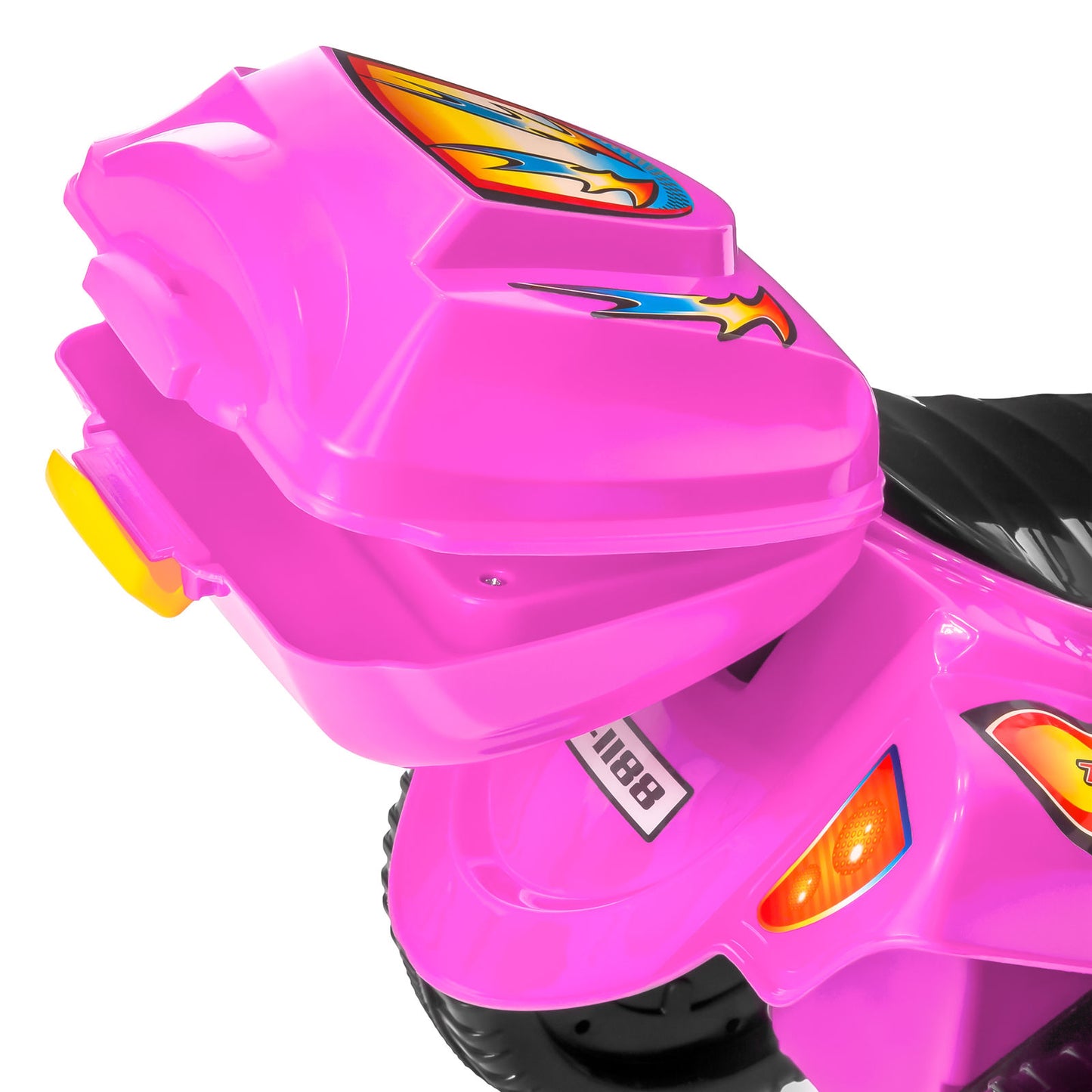 Cool Ride  3-Wheel Motorcycle For Kids - LIGHTS, MUSIC, HORN, STORAGE.
