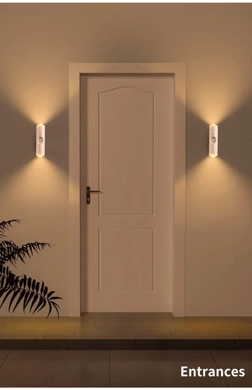 Motion Sensor Night Light – Indoor & Outdoor Sconce Diffused Lighting Lamp (Battery Operated, RGB LED)