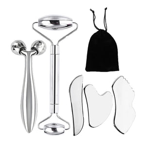 Cold Stainless Steel  Ice Roller For Face Lymph Drainage Set – Soothe, Sculpt & Refresh