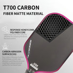 Premier Pro Carbon Fiber Power Pickleball Paddle – T700 Face with Honeycomb Core