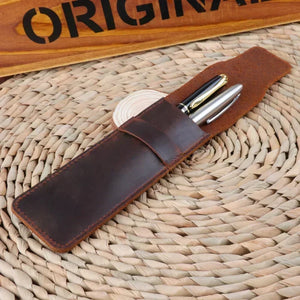 Protective Leather Pen Case – Slim Sleeve for Video Recording Pen, Audio Recorder, or Regular Pens