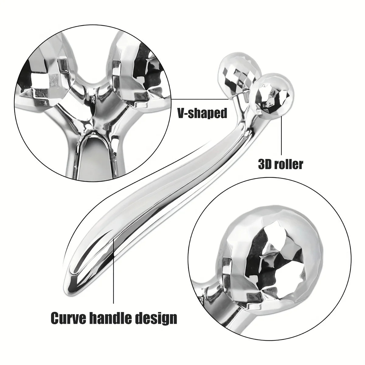 Cold Stainless Steel  Ice Roller For Face Lymph Drainage Set – Soothe, Sculpt & Refresh