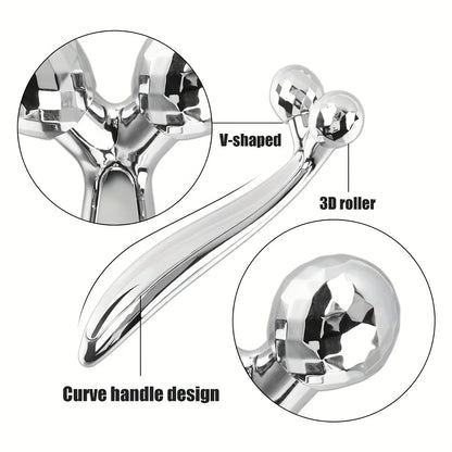 Cold Stainless Steel  Ice Roller For Face Lymph Drainage Set – Soothe, Sculpt & Refresh