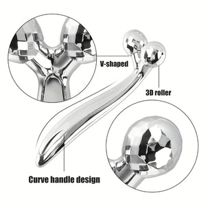 Cold Stainless Steel  Ice Roller For Face Lymph Drainage Set – Soothe, Sculpt & Refresh