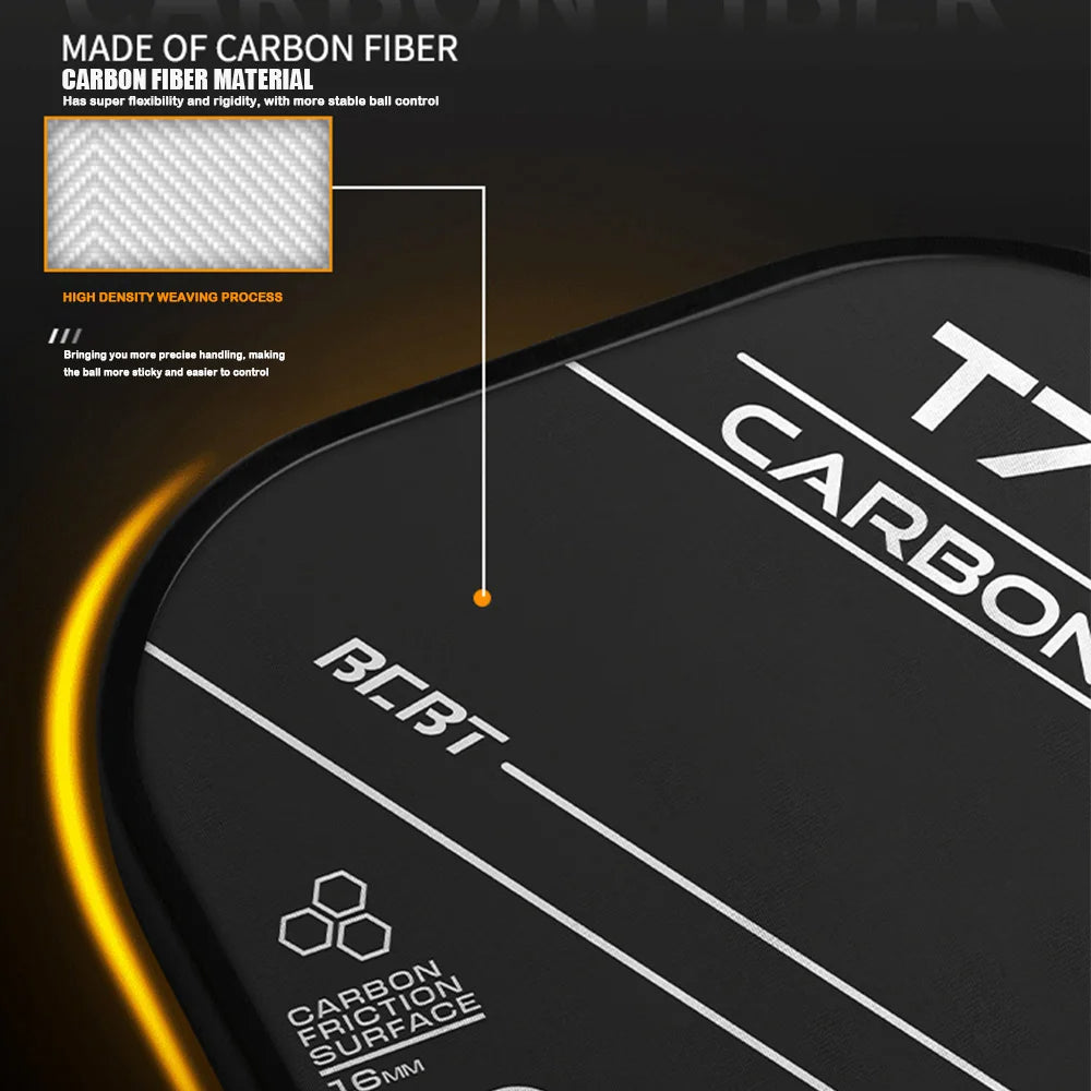 Premier Pro Carbon Fiber Power Pickleball Paddle – T700 Face with Honeycomb Core