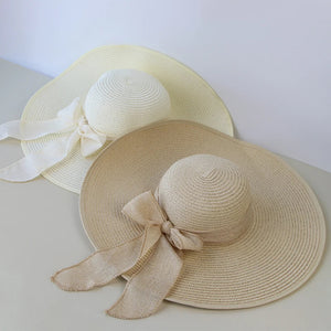 Womens Wide Brim Straw Bow Sun Hat – Lightweight, Breathable & Summer Ready