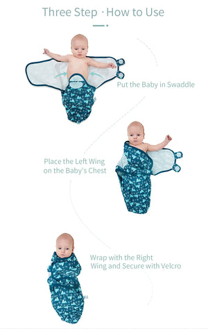 Premier Newborn Baby Cocoon Swaddle Wrap – 100% Organic Cotton Muslin Blankets | Suitable for 4 Seasons
