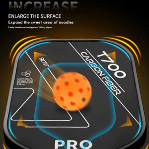 Premier Pro Carbon Fiber Power Pickleball Paddle – T700 Face with Honeycomb Core