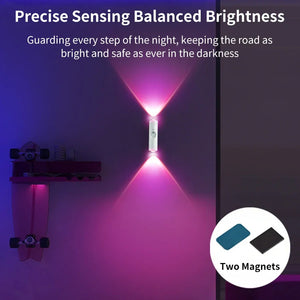 Motion Sensor Night Light – Indoor & Outdoor Sconce Diffused Lighting Lamp (Battery Operated, RGB LED)