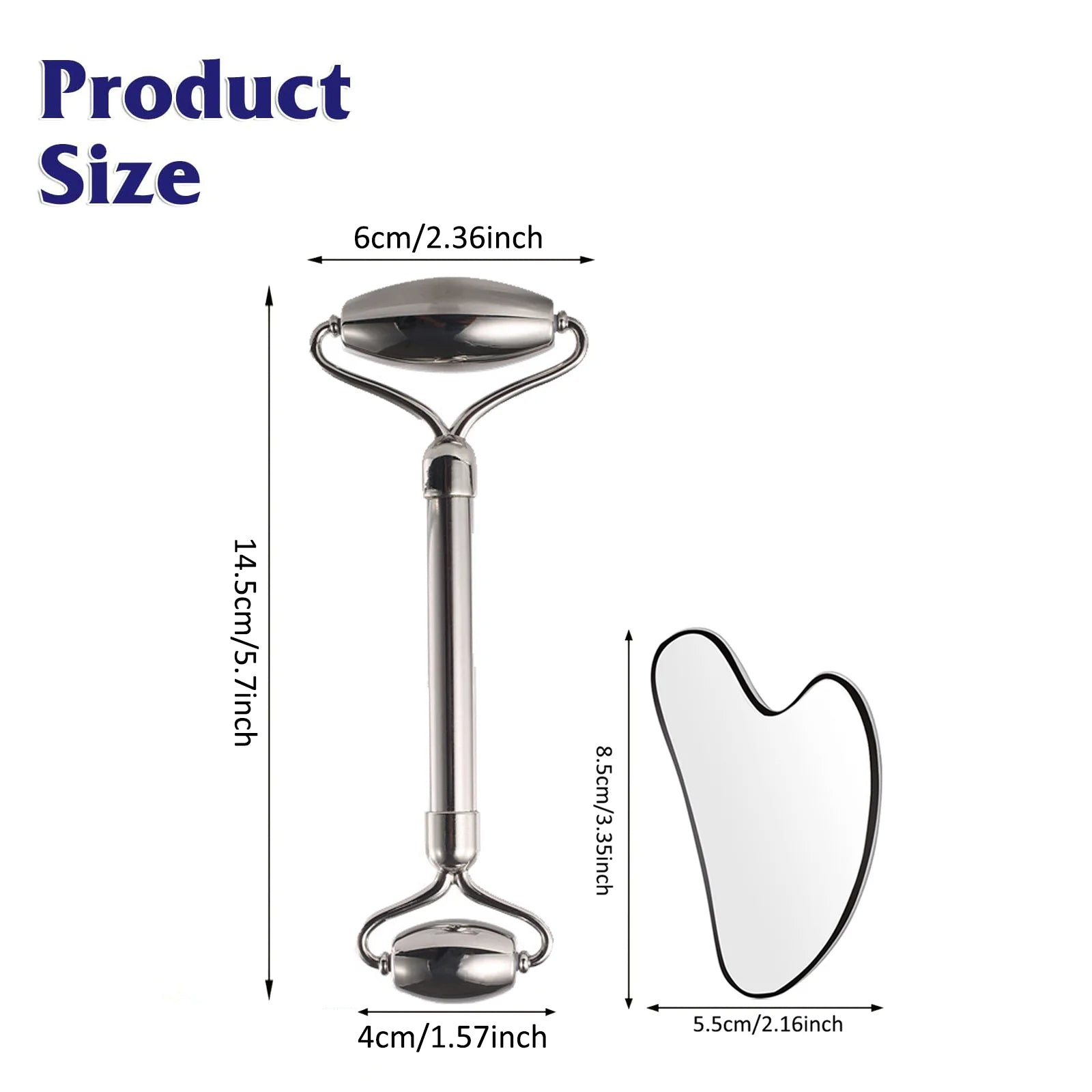 Cold Stainless Steel  Ice Roller For Face Lymph Drainage Set – Soothe, Sculpt & Refresh