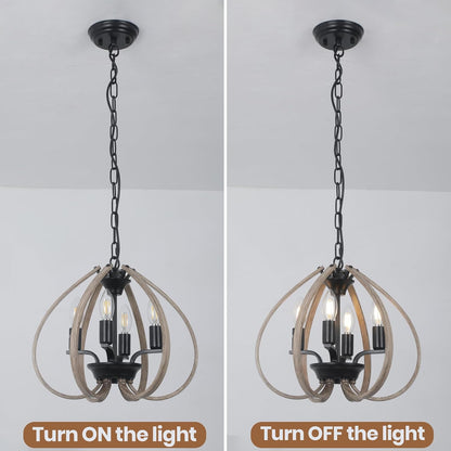 Farmhouse Rustic Retro Ceiling Light Chandelier