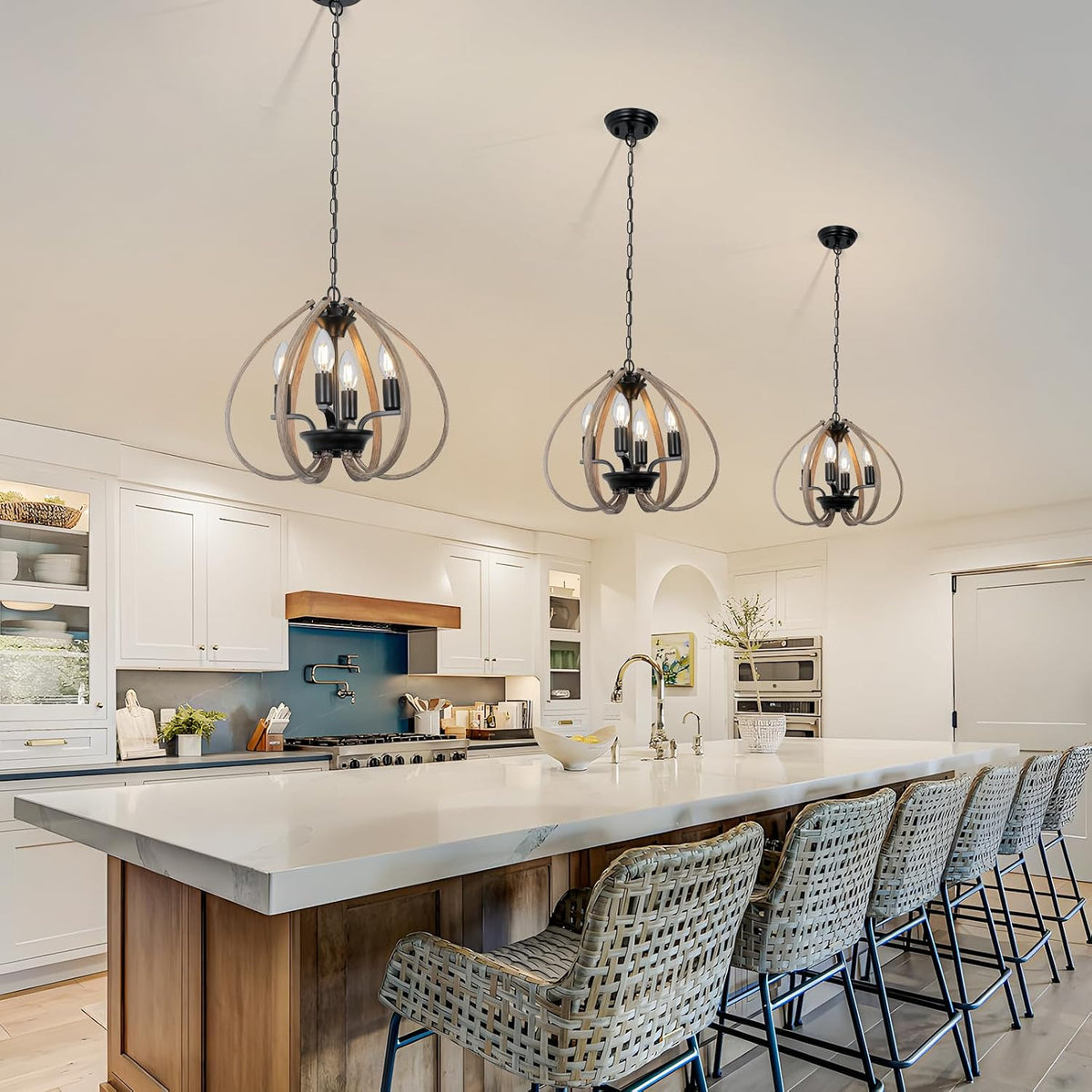 Farmhouse Rustic Retro Ceiling Light Chandelier