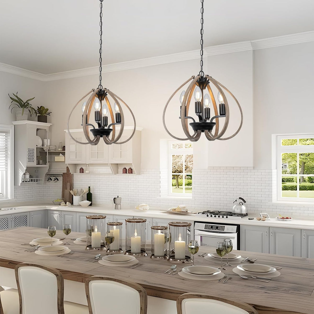 Farmhouse Rustic Retro Ceiling Light Chandelier