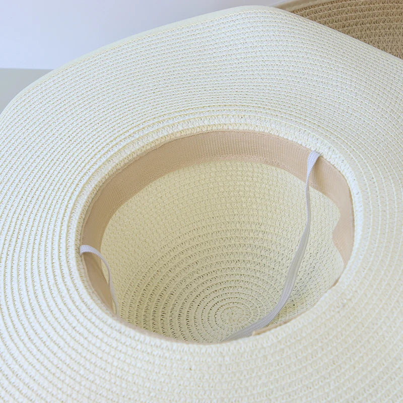Womens Wide Brim Straw Bow Sun Hat – Lightweight, Breathable & Summer Ready