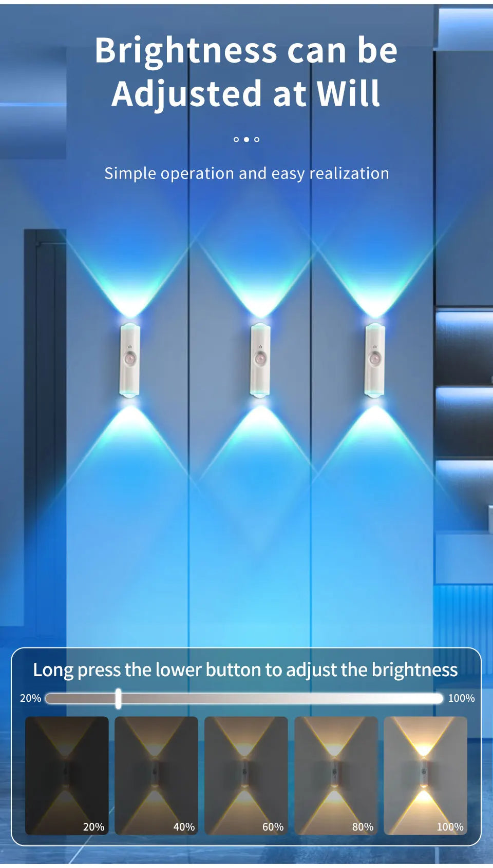 Motion Sensor Night Light – Indoor & Outdoor Sconce Diffused Lighting Lamp (Battery Operated, RGB LED)