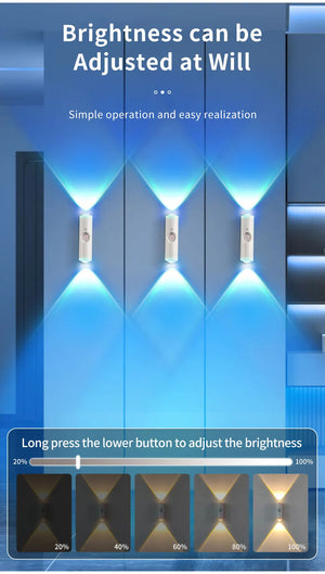 Motion Sensor Night Light – Indoor & Outdoor Sconce Diffused Lighting Lamp (Battery Operated, RGB LED)