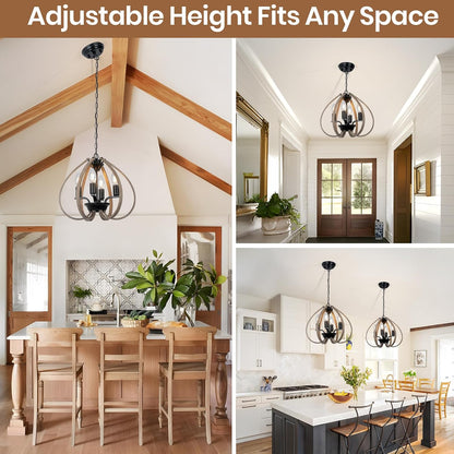 Farmhouse Rustic Retro Ceiling Light Chandelier