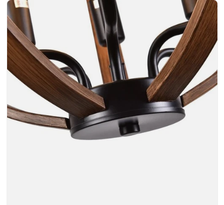 Farmhouse Wooden Chandelier Lighting Fixture Pendant Light Hanging Lamp