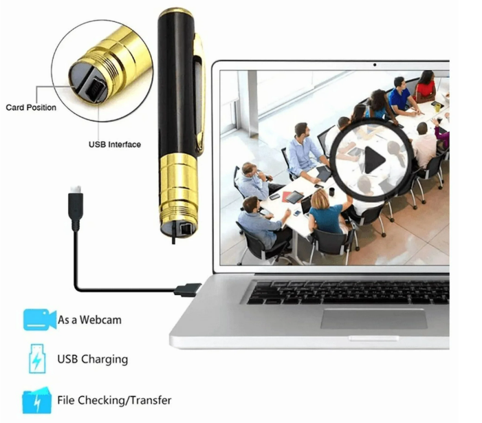 WhisperCapture™ Video Recording Mini Pen – 32GB 1080P HD, Voice &amp; Audio Recorder