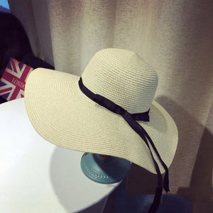 Womens Wide Brim Straw Bow Sun Hat – Lightweight, Breathable & Summer Ready