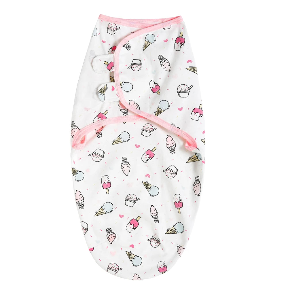 Premier Newborn Baby Cocoon Swaddle Wrap – 100% Organic Cotton Muslin Blankets | Suitable for 4 Seasons