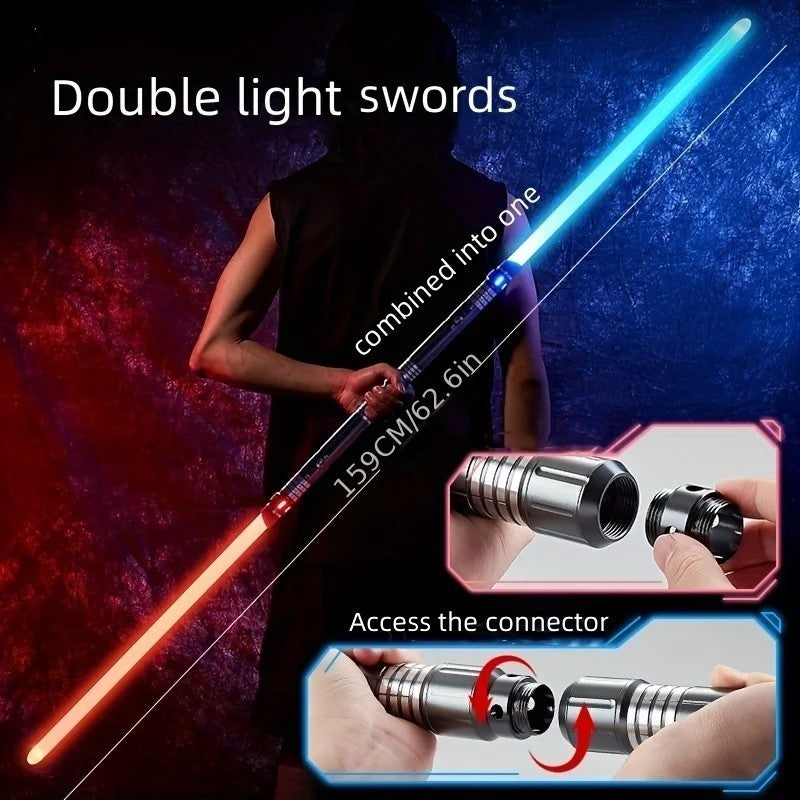 SithForge™ Black Full Metal 15 Color Star Wars Darth Maul DOUBLE Bladed Lightsaber Replica