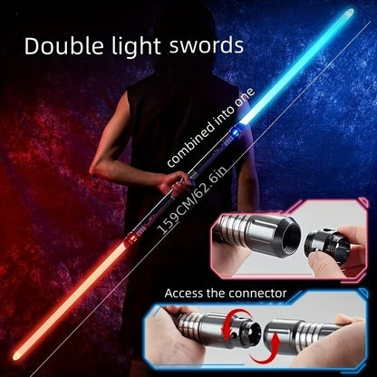 SithForge™ Black Full Metal 15 Color Star Wars Darth Maul DOUBLE Bladed Lightsaber Replica