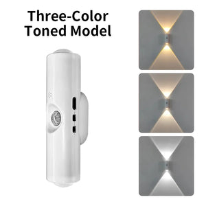 Motion Sensor Night Light – Indoor & Outdoor Sconce Diffused Lighting Lamp (Battery Operated, RGB LED)