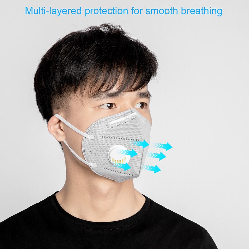 N95 Protection Reusable Face Mask 5 Layer Filters With Nano Copper
