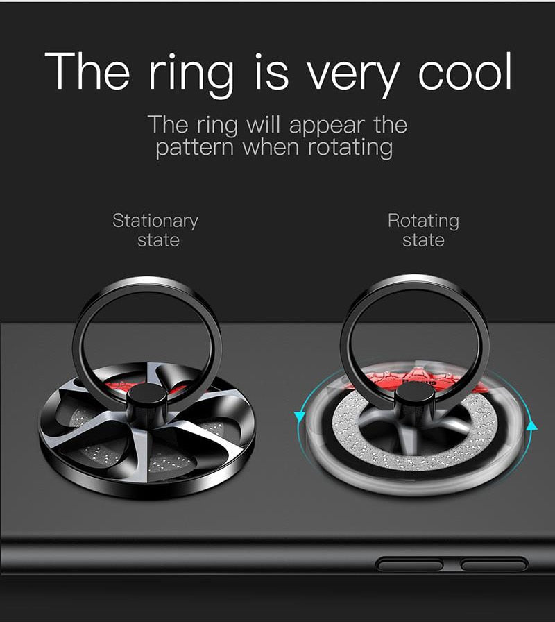 Mobile Phone Ring Gyro Spinner With Ant-fall Bracket