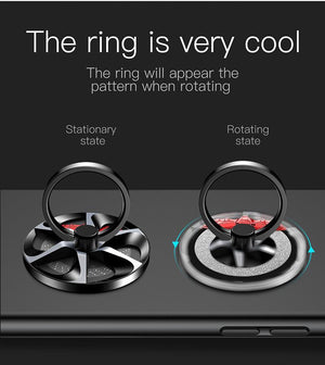 Mobile Phone Ring Gyro Spinner With Ant-fall Bracket