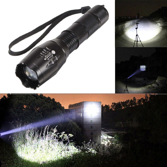 SUPER DUPER POWERFUL 10000 Lumens Zoomable Tactical Military LED Flashlight Torch