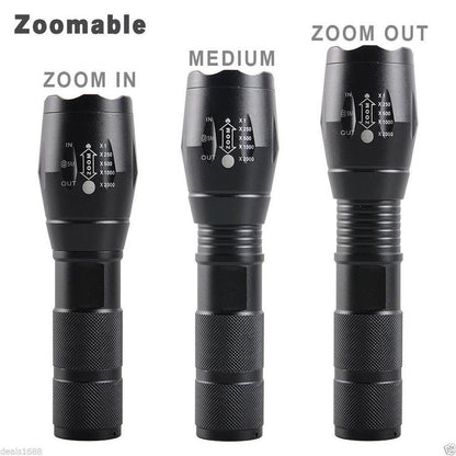SUPER DUPER POWERFUL 10000 Lumens Zoomable Tactical Military LED Flashlight Torch