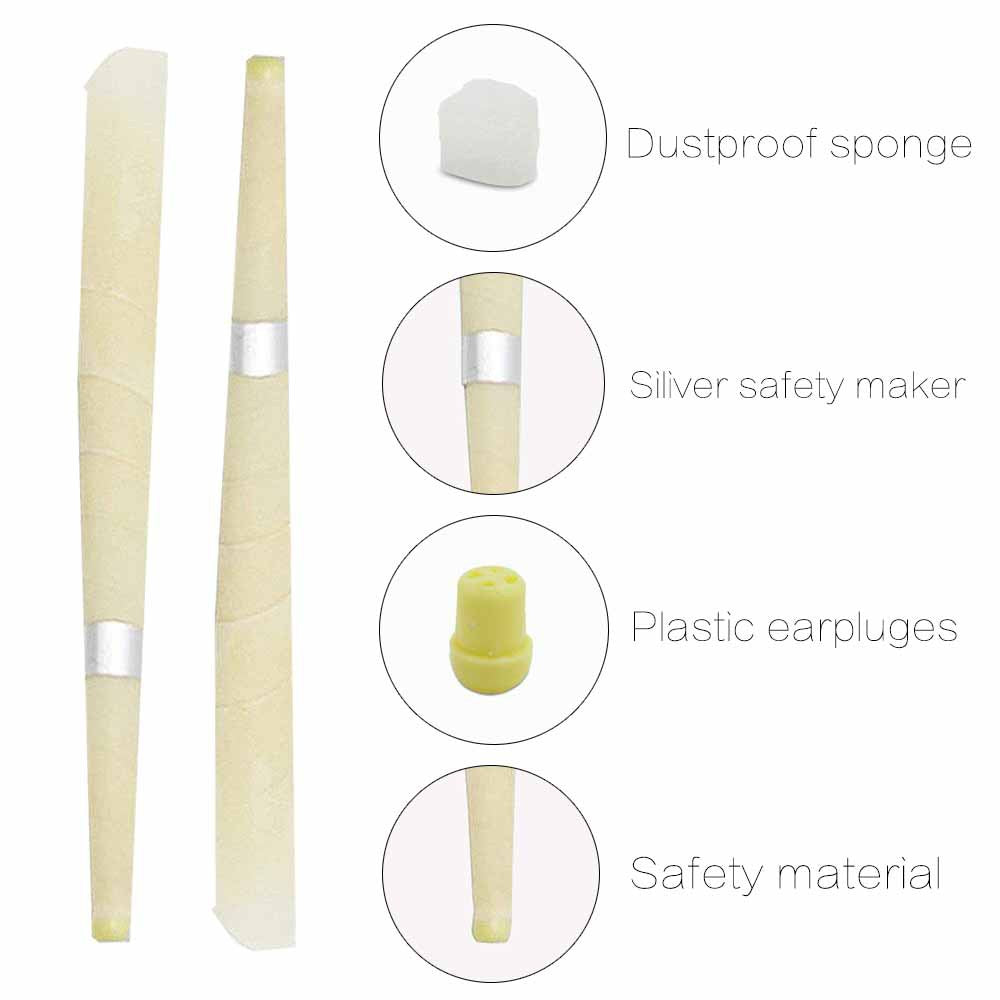 100% Beeswax Candles Cleaning Tools For Ear Wax Natural Hollow Blend Complete Kit