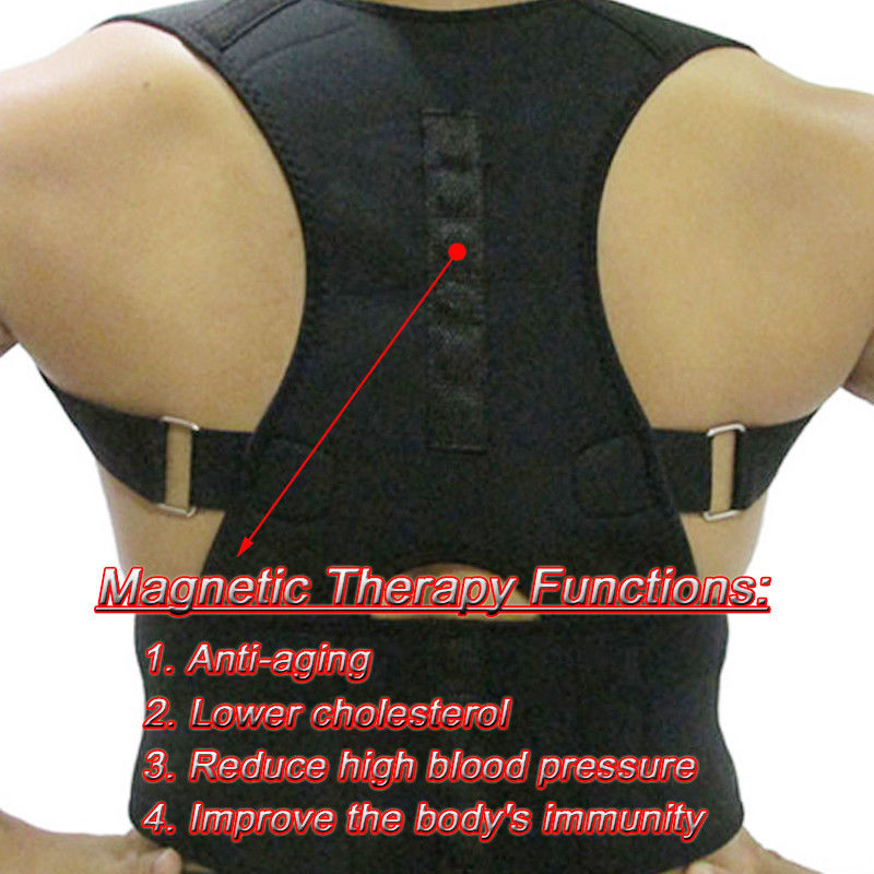 Magnetic Therapy Posture Corrector Support Back Shoulder Brace Belt UNISEX